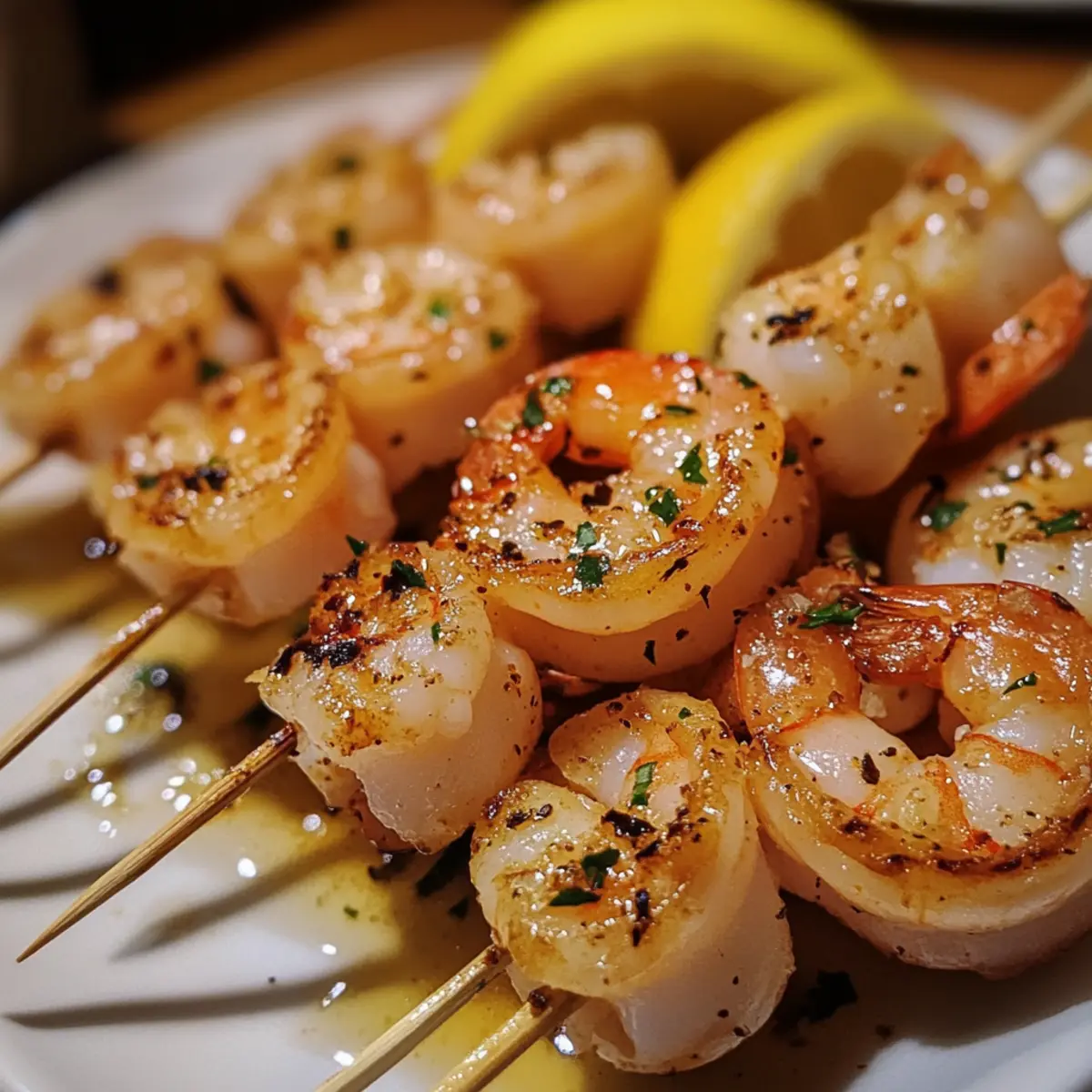 Easy Grilled Lemon Garlic Shrimp Skewers Bursting with Zesty Flavor