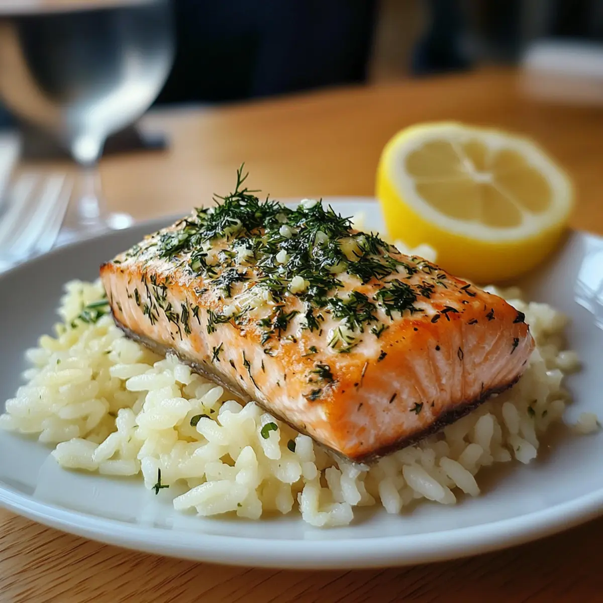 Easy Lemon Dill Salmon Rice Plate Packed with Fresh Flavor