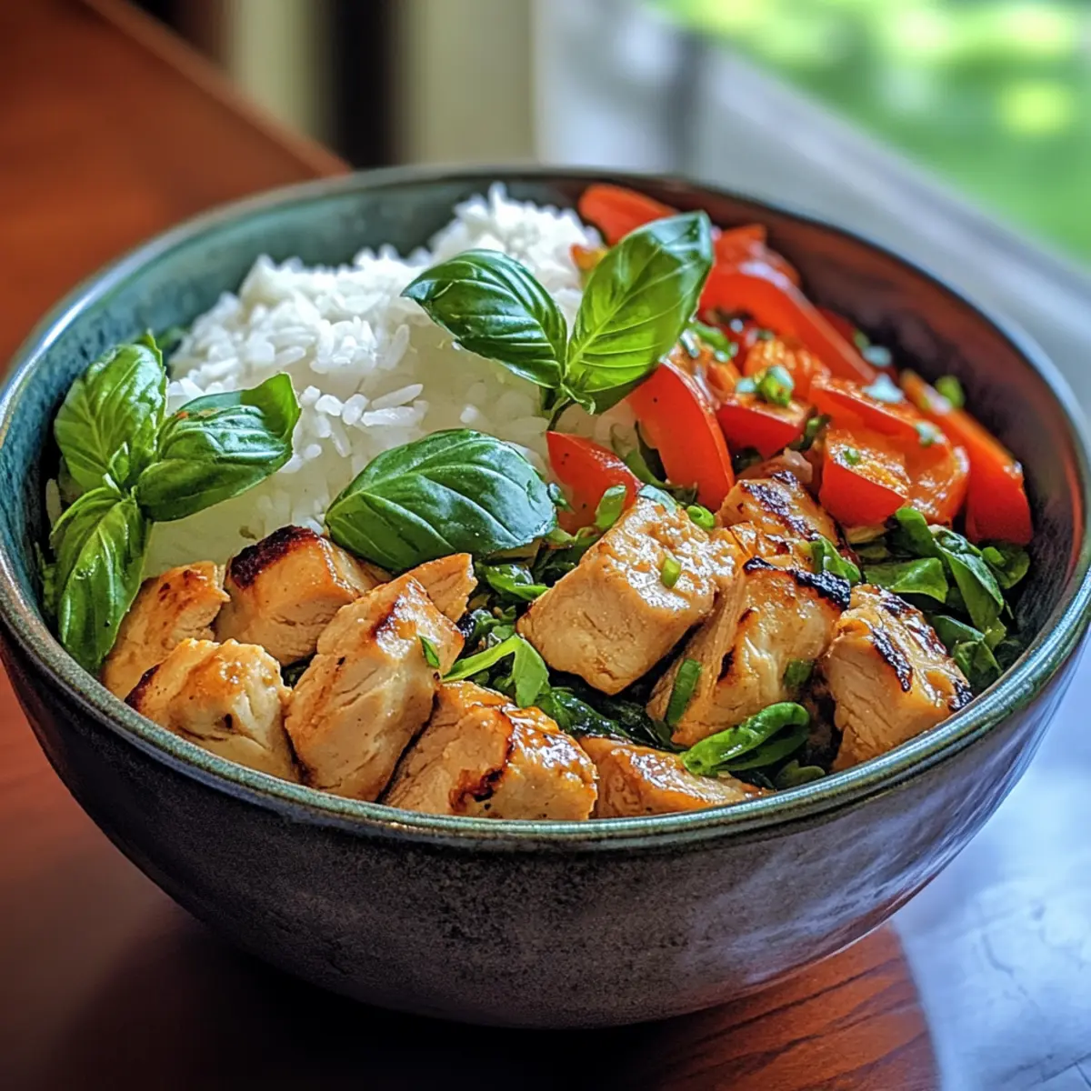 Best Easy Thai Basil Chicken Rice Bowl for Flavor-Packed Meals