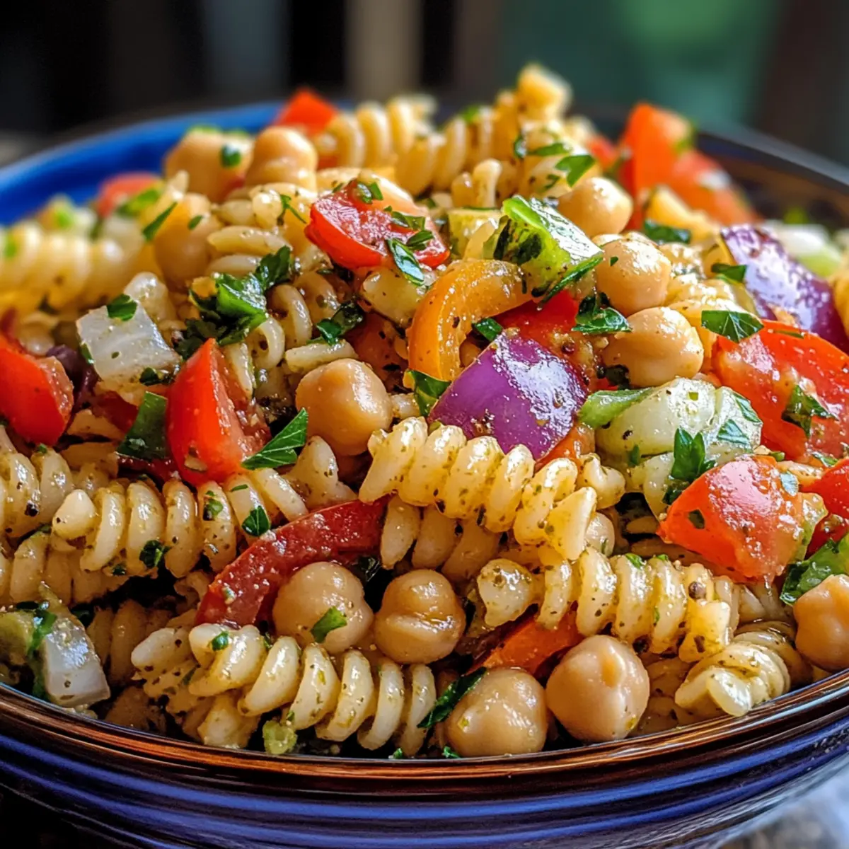 Mediterranean Chickpea Pasta Salad