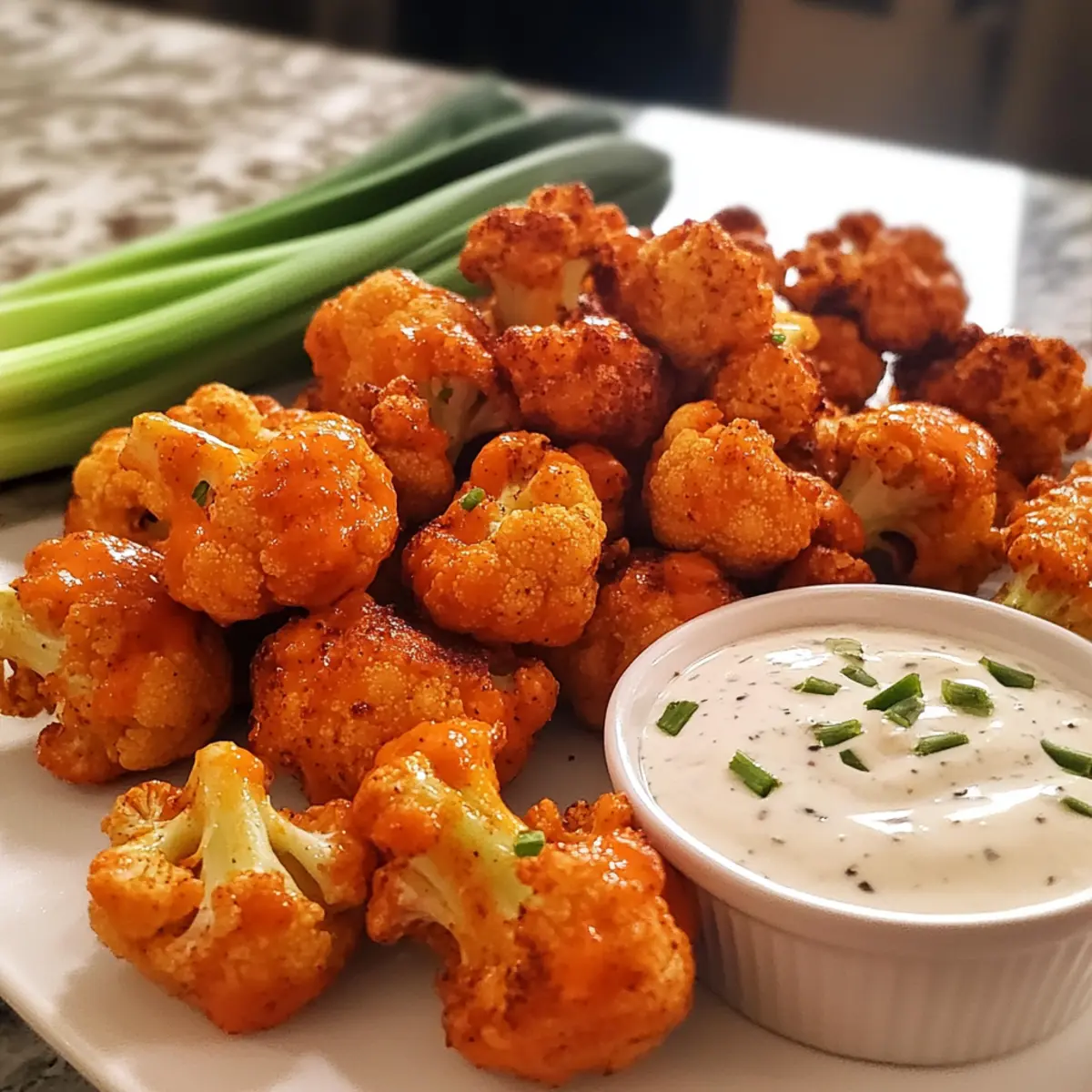 Irresistibly Crispy Buffalo Cauliflower Party Bites You’ll Love