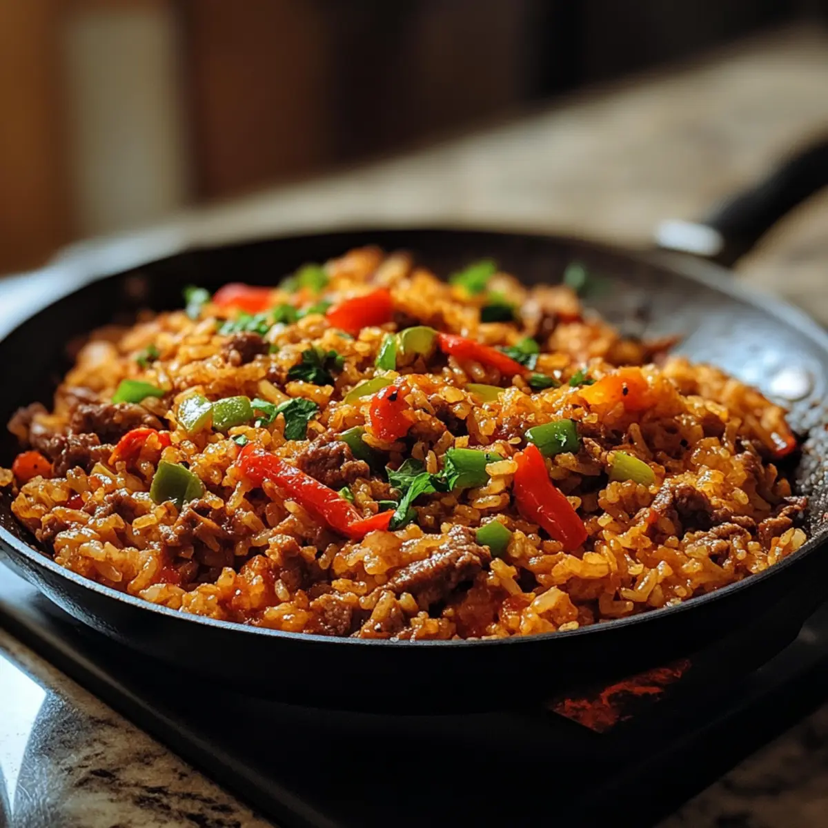 Easy Quick Beef Pepper Rice Skillet That Packs Bold Flavor Fast