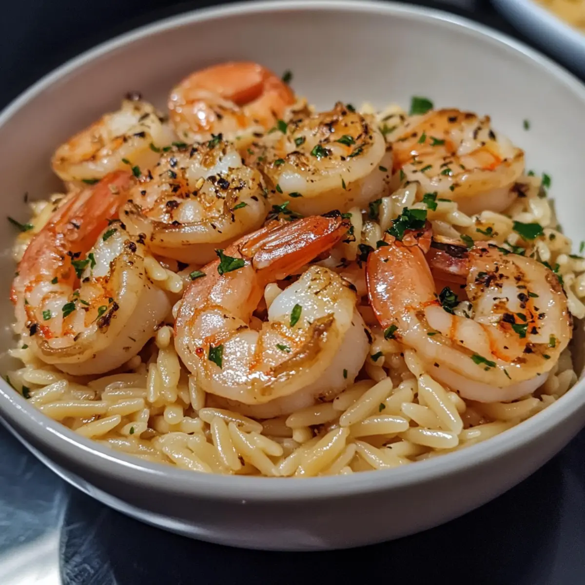 Easy Shrimp Garlic Butter Orzo Bowl Loaded with Bold Flavors