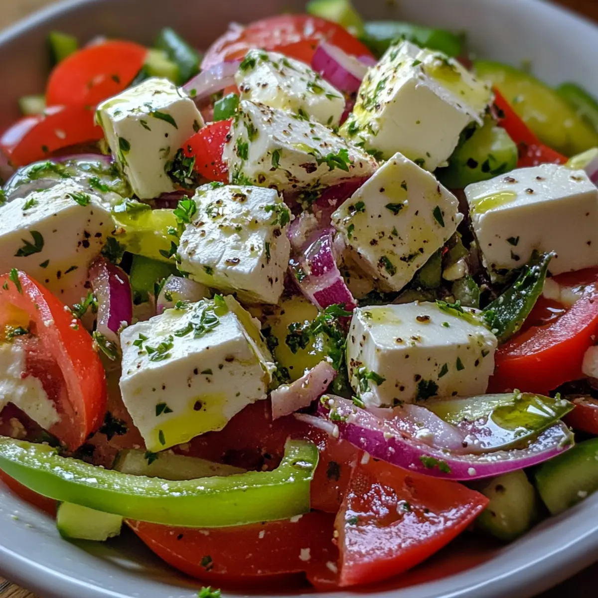 Fresh Greek Salad with Feta Cheese: The Ultimate Easy Flavor Boost
